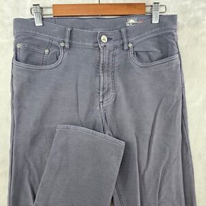 Faherty Jeans Mens 31 Gray 5-Pocket Stretch Slub Twill Pants